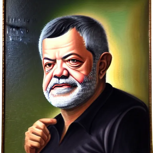 Image similar to of a portrait of luiz lula da silva, f 2. 2