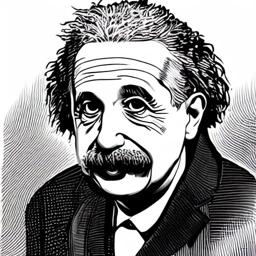 Image similar to portrait of albert einstein by laurie greasley, cg society