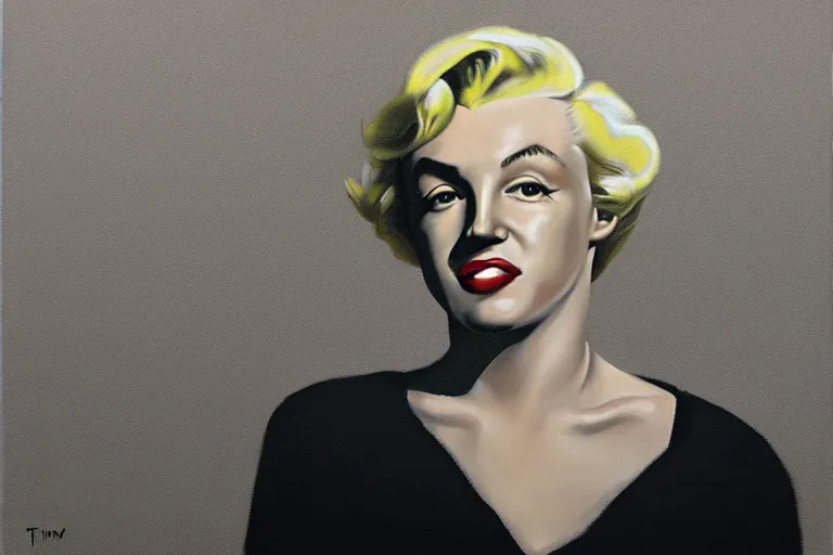 Image similar to portrait of merlyn monroe artwork by tim eitel