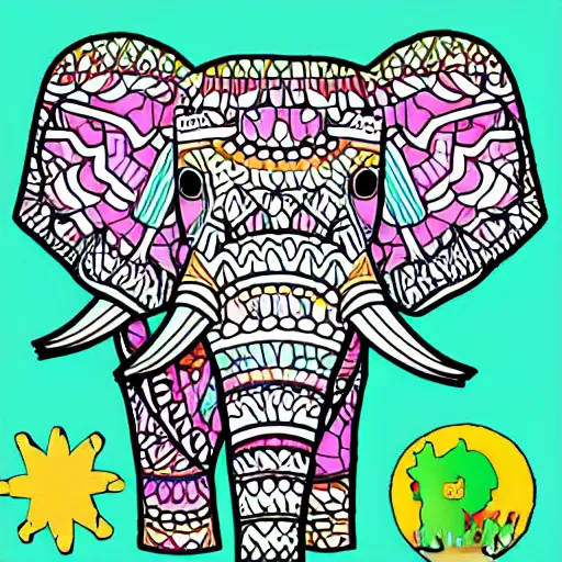 Image similar to Playful Patterns Coloring Book elephant