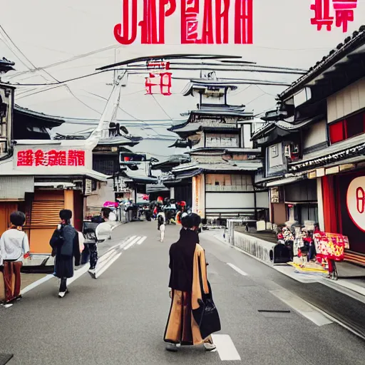 Image similar to retrofuturistic Japan