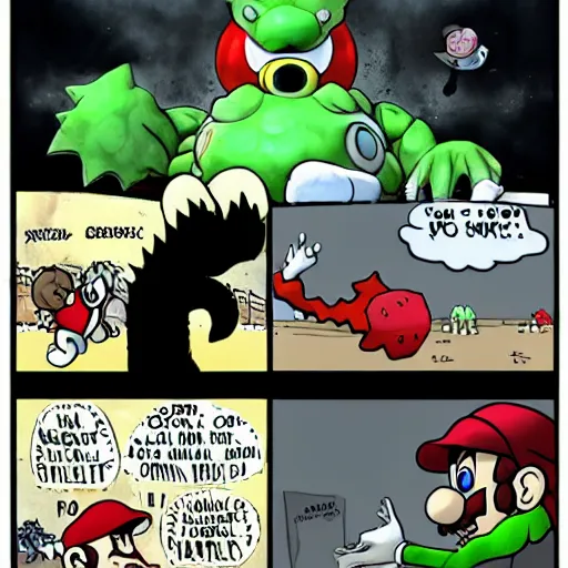 Image similar to !dream Mario Giordano vs SCP 682