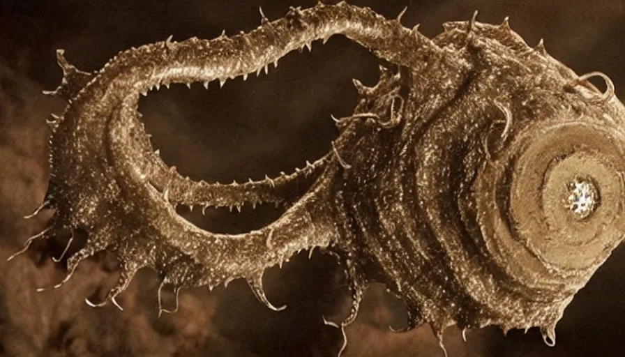 Image similar to big budget horror movie about a giant amoeba with sharp fangs and tentacles, attacking the biochemist that created it