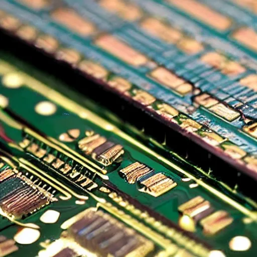 Image similar to A zoomed in photo of a PCB being soldered, photography, award winning, 8k