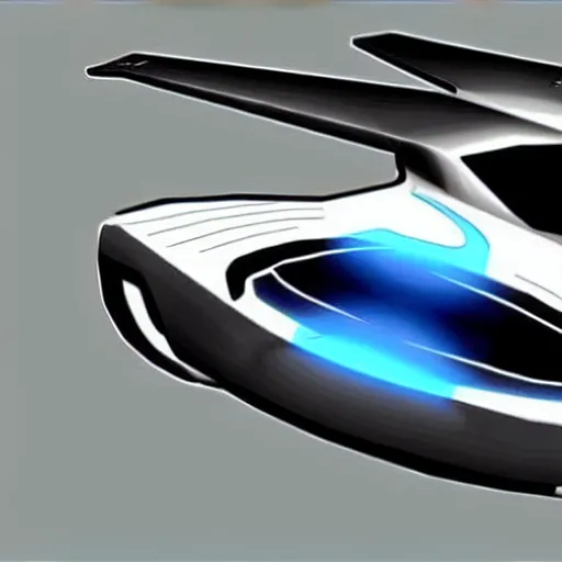 Image similar to 2050 concept of a Ford Focus flying car, concept art, sketch