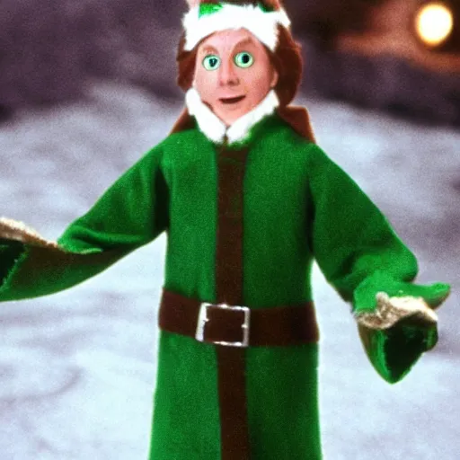 Prompt: christopher walken as buddy the elf