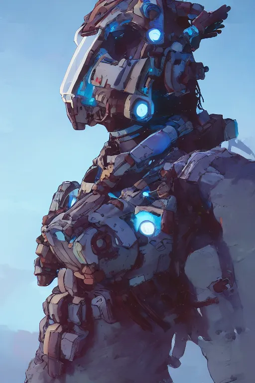 Image similar to combination suit armor aloy horizon forbidden west horizon zero dawn robot ninja mask helmet backpack tribal, art gta 5 comics, official fanart behance hd artstation by jesper ejsing, by rhads, makoto shinkai and lois van baarle, ilya kuvshinov, ossdraws radiating a glowing aura cgi rtx 2 0 2 2