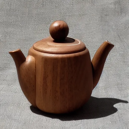 Prompt: teapot : 7, wood : 1