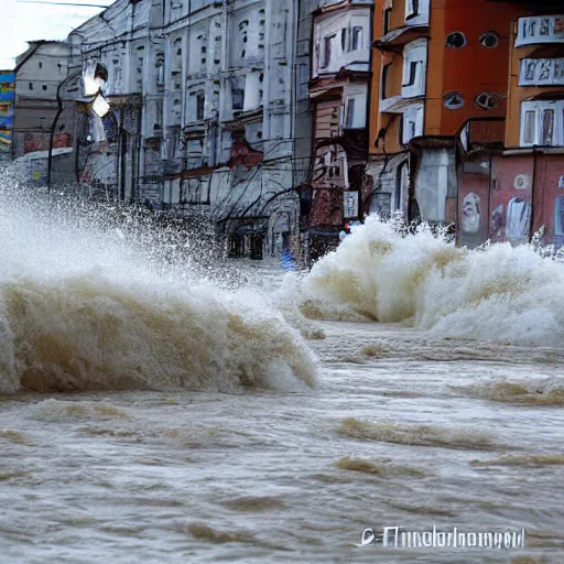 Image similar to tsunami flood the ivano - frankivsk