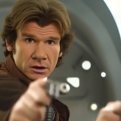 Prompt: Film still of Han Solo, from Doctor Who (2005-2010)