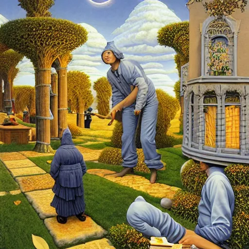 Image similar to art by james christensen, rob gonsalves and tim white