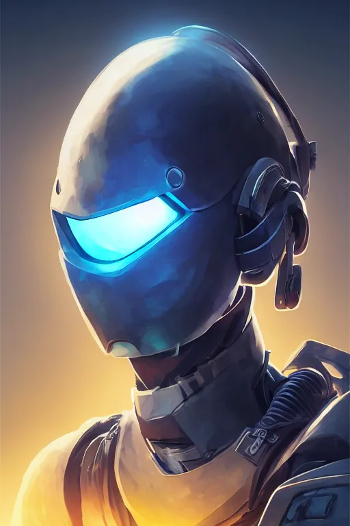 Image similar to epic mask helmet robot ninja portrait stylized as fornite style game design fanart by concept artist gervasio canda, behance hd by jesper ejsing, by rhads, makoto shinkai and lois van baarle, ilya kuvshinov, rossdraws global illumination radiating a glowing aura global illumination ray tracing hdr render in unreal engine 5