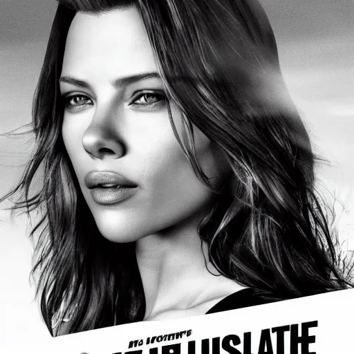 Prompt: scarlett johansonn and kate beckinsale in movie Lighthouse 2019 poster, grayscale, uniform, photo realistic