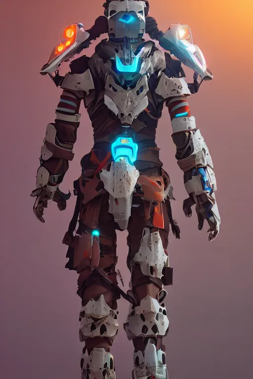 Image similar to combination suit armor aloy horizon forbidden west horizon zero dawn robot ninja mask helmet backpack tribal, aesthetic octane render, 8 k hd resolution, by ilya kuvshinov and cushart krentz and gilleard james radiating a glowing aura cgi rtx 2 0 2 2