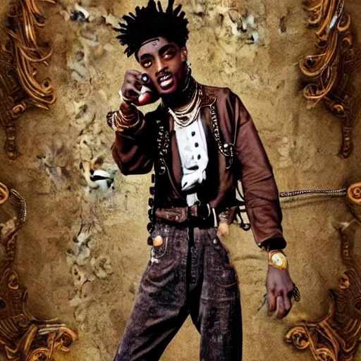 Image similar to playboi carti in steampunk style digital art 4 k the detailed super realistic