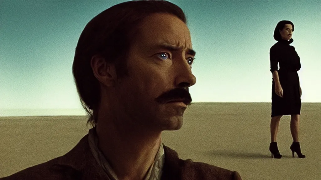 Image similar to cultured soul, film still from the movie directed by denis villeneuve with art direction by salvador dali, wide lens