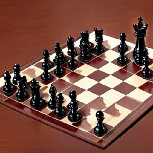 Image similar to a chess set made from blood