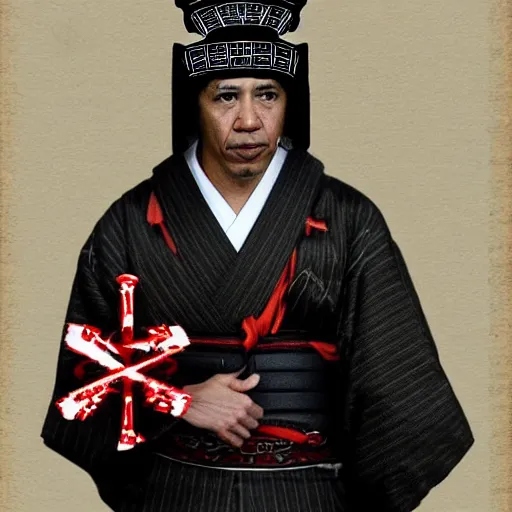 Image similar to obama as a samurai