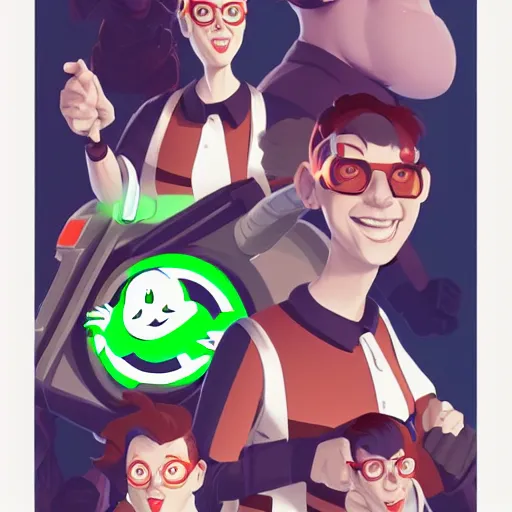 Image similar to face icon stylized minimalist ghostbusters, loftis, cory behance hd by jesper ejsing, by rhads, makoto shinkai and lois van baarle, ilya kuvshinov, rossdraws global illumination