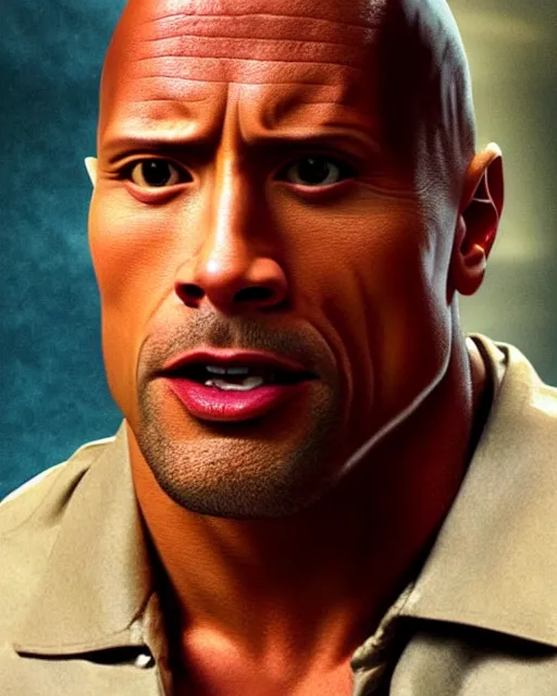 Image similar to Film still close-up shot of Dwayne Johnson as the Jules from the movie Pulp Fiction. Photographic, photography