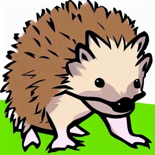 Image similar to twitch emote of a cute hedgehog