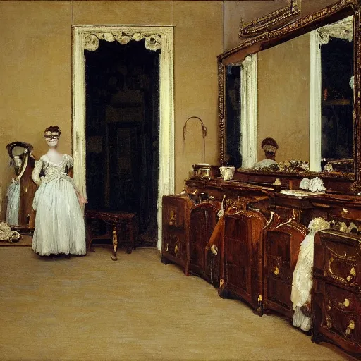 Image similar to dressing room by alfred stevens