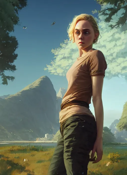 Prompt: highly detailed portrait of annasophia robb in gta v, stephen bliss, unreal engine, fantasy art by greg rutkowski, loish, rhads, ferdinand knab, makoto shinkai and lois van baarle, ilya kuvshinov, rossdraws, tom bagshaw, global illumination, radiant light, detailed and intricate environment