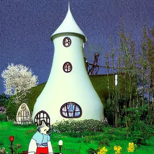 Prompt: the moomin house