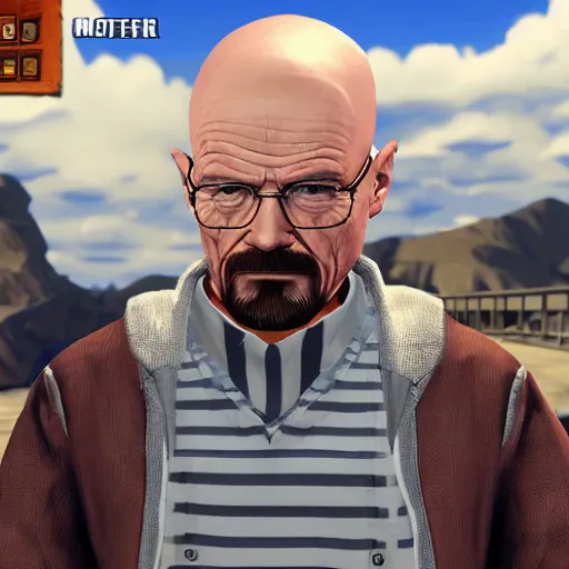 walter white in the video game character creation | Stable Diffusion ...