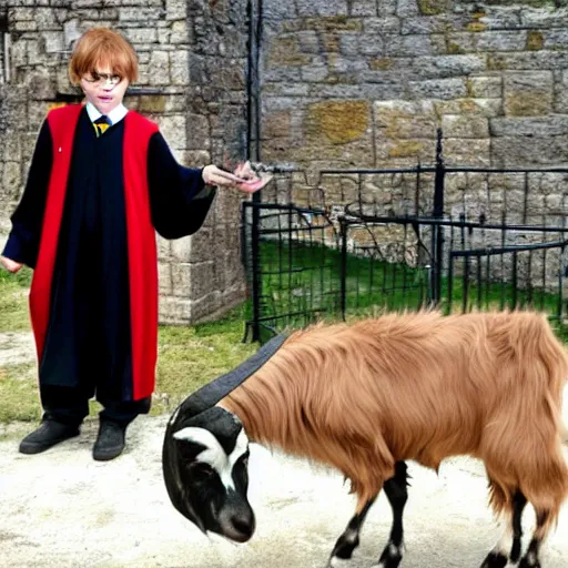 Image similar to harry potter as a goat