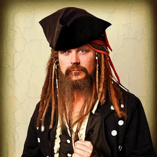 Image similar to author morgan as a pirate