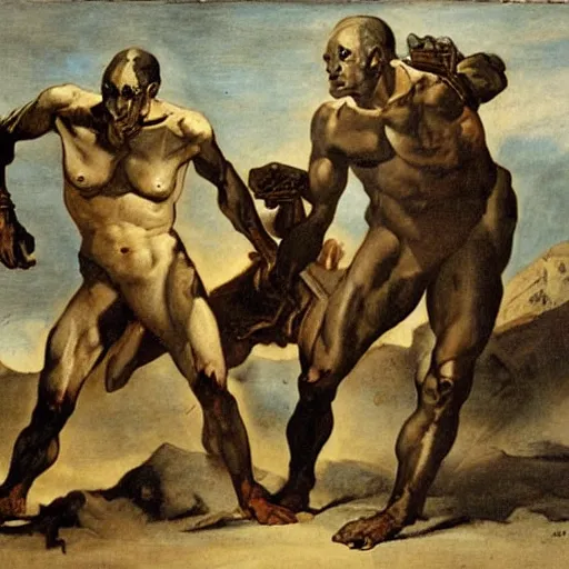 Image similar to cyborgs by theodore gericault