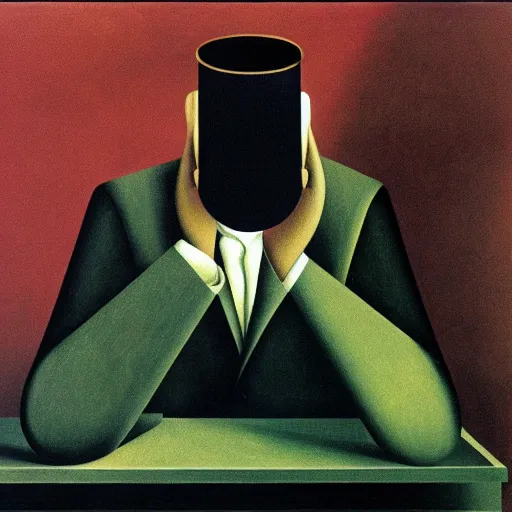 Image similar to depression as monster by René Magritte