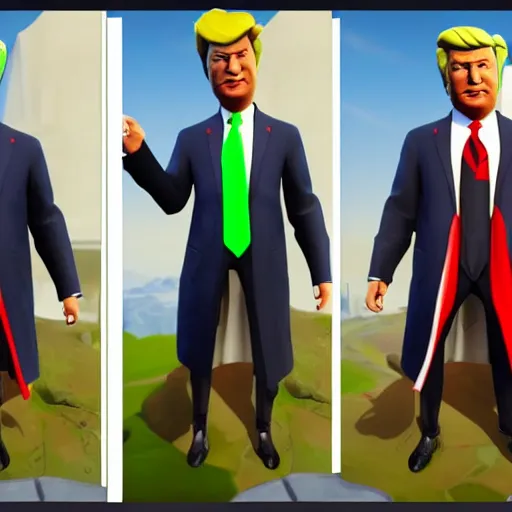 Prompt: donald trump fortnite skin limited new launch presidential skin