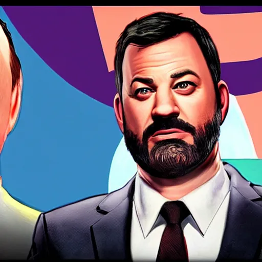 Image similar to Jimmy kimmel as cover art in GTA 5