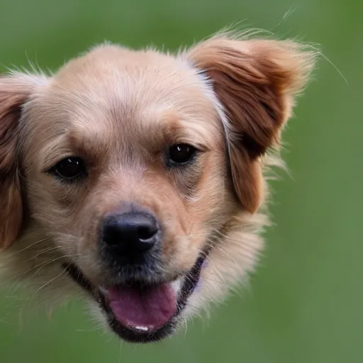 Image similar to spider with the face of a golden retriever