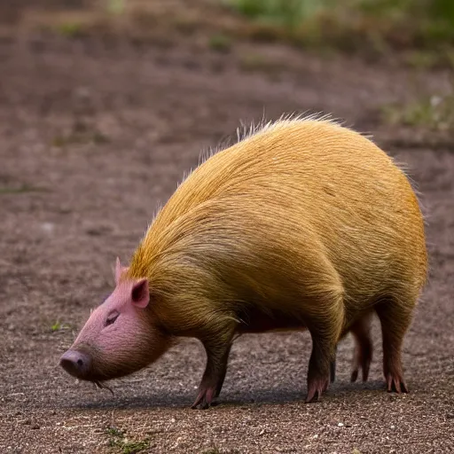 Image similar to a pig - capybara, wildlife photography