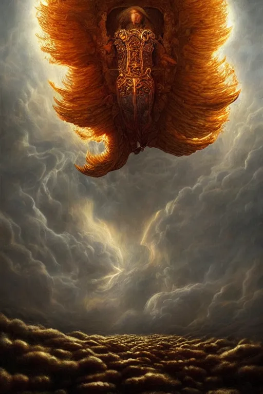 Prompt: Intricate stunning highly detailed HammerFall band, digital painting by agostino arrivabene and Vladimir Kush, surreal, ultra realistic, Horror vacui, dramatic lighting, full moon, thick black swirling smoke tornado, burning fire embers, artstation