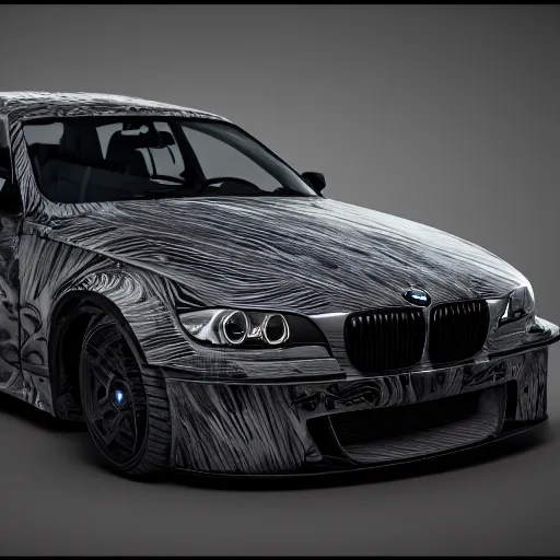 Image similar to a photograph of a custom BMW E35 designed by HR Giger. photograph, 8k resolution, incredible detail, award winning photgraph, high resolution, octane render, redshift, Zeiss Lens