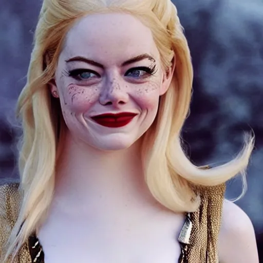 Image similar to blond Emma Stone as Daenerys Targaryen