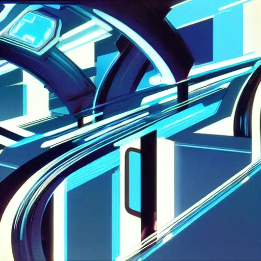 Prompt: Tron by syd mead