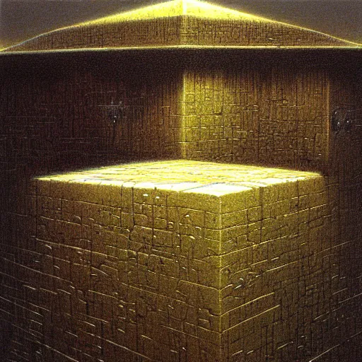 Prompt: cube by Beksinski