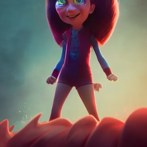 Prompt: olga buzova, ideal pixar character, volumetric lighting, epic composition, hyper detailed, ultra realistic, sharp focus, octane render, volumetric, ray tracing, artstation trending, inspired by russian pop music, sense of awe