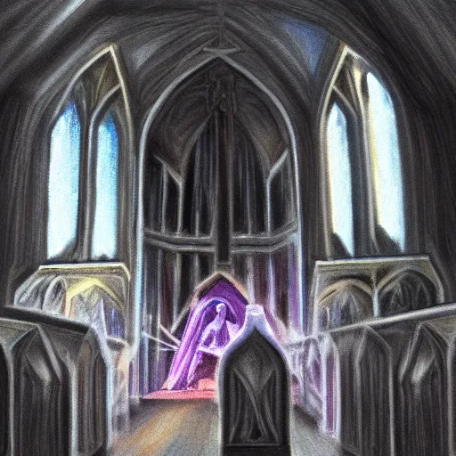 Prompt: sandman in the church, ultra detailled, epic light, digital painting
