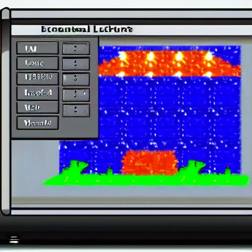 Image similar to crt monitor computer windows 1 9 9 9 computer graphics