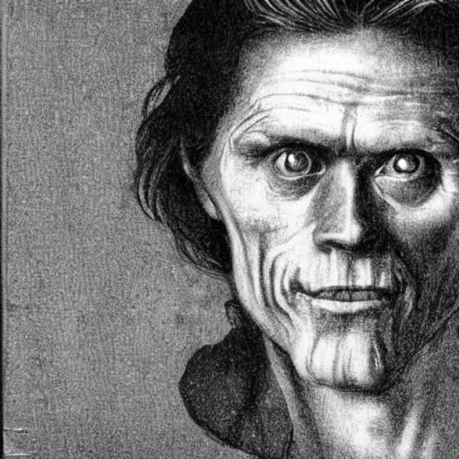 Image similar to willem dafoe in davinci style