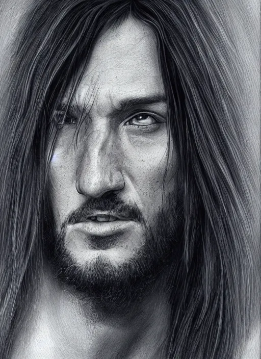 Image similar to John Frusciante art concept art, sharp focus, artgerm, 8k highly detailed