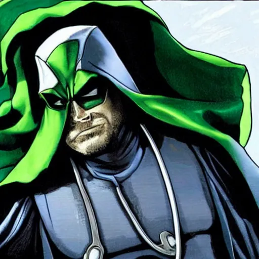 Image similar to Rainn Wilson as Doctor Doom