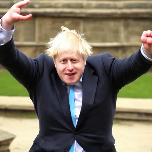 Image similar to photo of Boris Johnson dancing