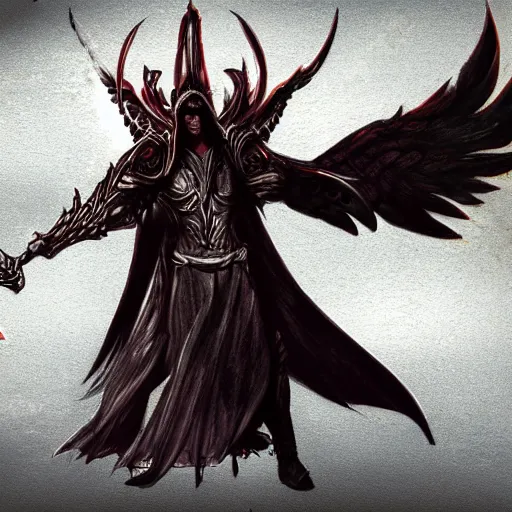 Image similar to concept art fantasy, archangel lucifer